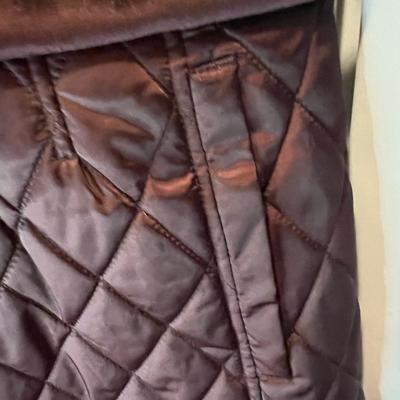 Vince Camuto Purple Satin and Velvet Quilted Jacket with High Collar Size Medium - Picture 12 of 12